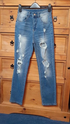 Women high waisted - high, ripped