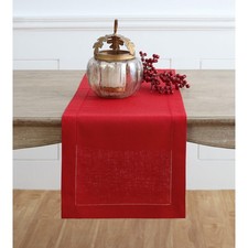 Linen Red Table Runner 120