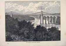 Original Old Antique Print