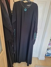 Black Georgette Beaded Abaya