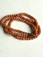 VINTAGE ANTIQUE VICTORIAN NATURAL CORAL 9CT GOLD NECKLACE