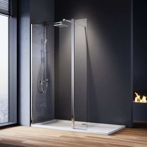 Wet room shower screen with - room,