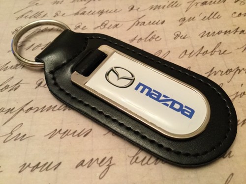 Mazda real leather keyring - mazda,