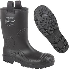 Mens Waterproof Rigger Safety Boots Fur Lined Steel Toe Cap Work Wellies Shoes
