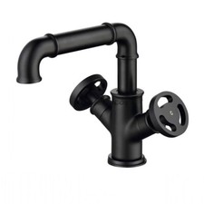 Industrial Style Bathroom Sink Mixer Taps Single Hole Dual Handles Basin Faucet