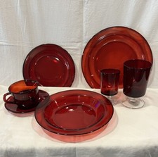 Antique Special Occasion Ruby Glass  ****(RARE Complete Setting)****