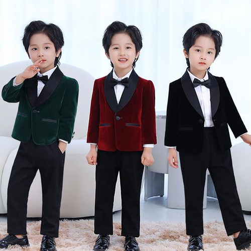 Kids boy velvet blazer suit - blazer,