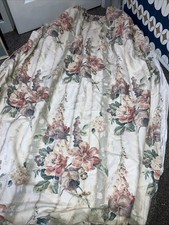 Single Curtain Floral Lined 3” Heading Size 100”x70”