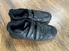 Hush Puppies Bounce Black Leather School Shoes – Size UK 2