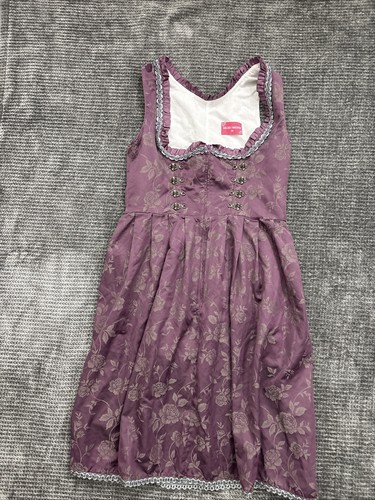 Golden trachten floral - golden, dress