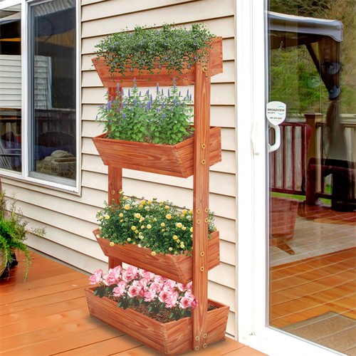 Large wooden planter box - large,