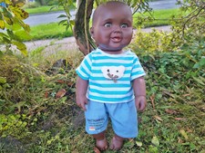 Joseph Big Baby Male Doll 18" Large Afro Black African (Anatomically Correct)