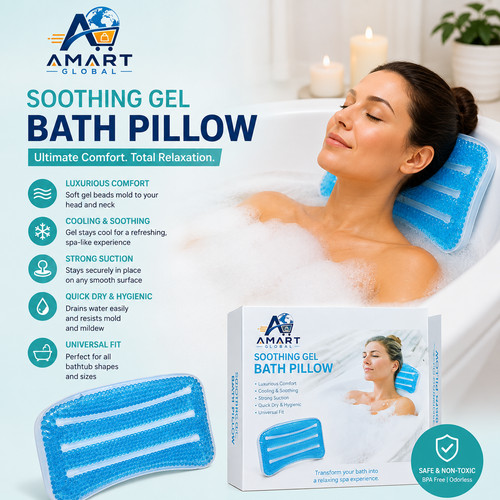 Luxury gel bath pillow - gel, with