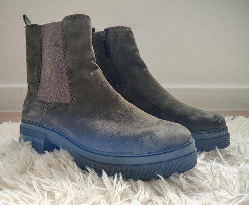 Caprice grey suede chelsea - caprice,