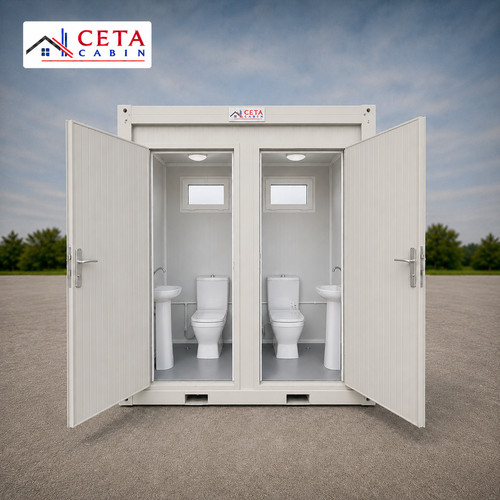 Double toilet cabin portable - double,