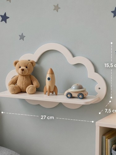Cloud shaped wall shelf - shelf, |