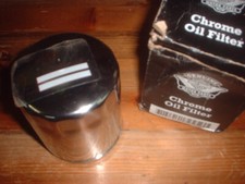 NOS GENUINE HARLEY DAVIDSON CHROME OIL FILTER, XR,FLT,FXR 80S-90S ETC