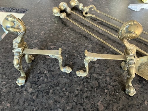 Antique vintage brass - vintage, hearth