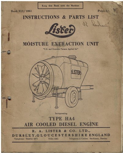 Lister moisture extraction - moisture,
