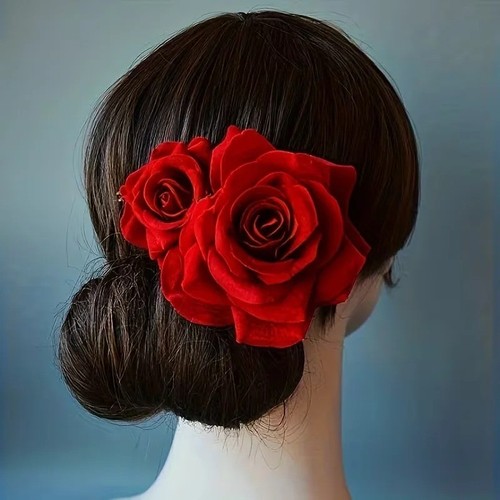 Publish rose flower hair - , clip