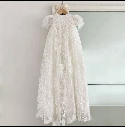 Lace christening gown - lace,