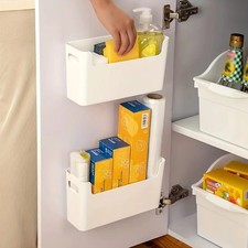 Wall Mounted Storage Box Sundries Organizer Kitchen 'Cabinet Door Container UK