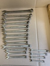17 x VINTAGE BRITOOL metric  combination SPANNERs   8mm to 25mm made in England