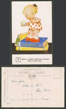 MABEL LUCIE ATTWELL Old Postcard See Dark Fair, Crystal Ball Fortune Teller 2921