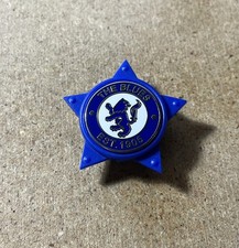 CHELSEA RARE ENAMEL PLASTIC STAR FOOTBALL SUPPORTERS BADGE