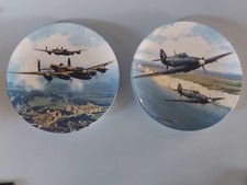 2 Vintage Royal Doulton Limited Edition RAF Plane Decorative Plates (B2408)