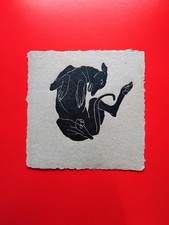 Greyhound Original Linocut