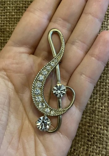 Vintage gold tone clear glass - vintage,