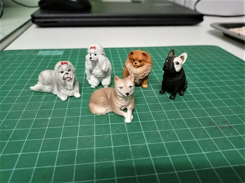 Set dog mini figurine - of,