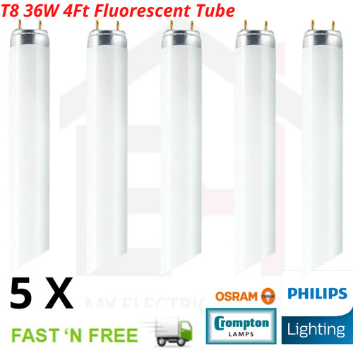 36w 4ft fluorescent tube - 5x,