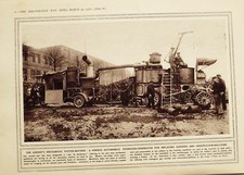 1916 WWI WW1 PRINT FRENCH AUTOMOBILE HYDROGEN GENERATOR FOR INFLATING AIRSHIPS