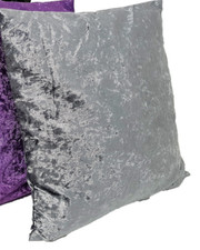 Crushed Velvet Cushion Cover Sofa Chair Home Furniture Bed Purple Black Silver