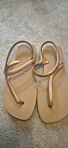 Havaianas womens beige gold - womens, beige/gold