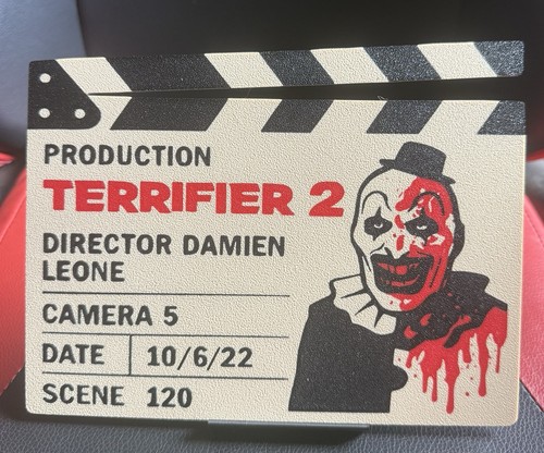 Terrifier clapper board prop - 2,