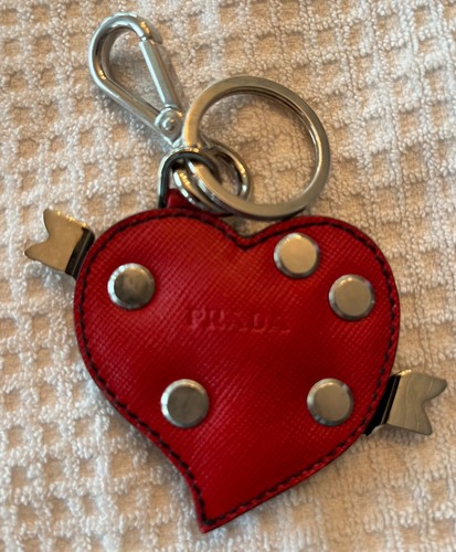 Prada red heart - red, leather