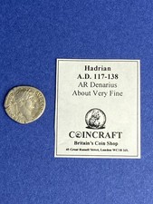 Hadrian AR Denarius A.D. 117 -