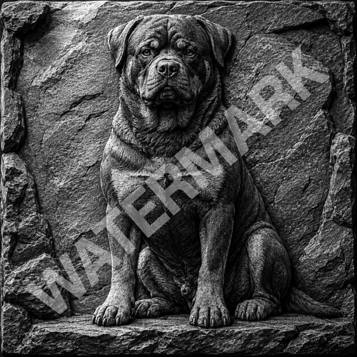 Rottweiler engraved slate
