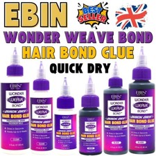 Ebin Wonder Weave Bond Glue & Hair Black - Protector - Spray - Remover UK Seller