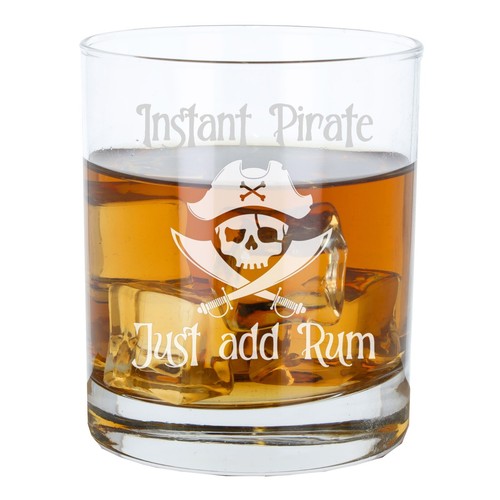 Engraved rum glass instant - rum,