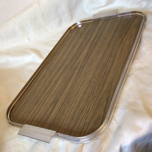 Teak veneer serving tray - veneer,