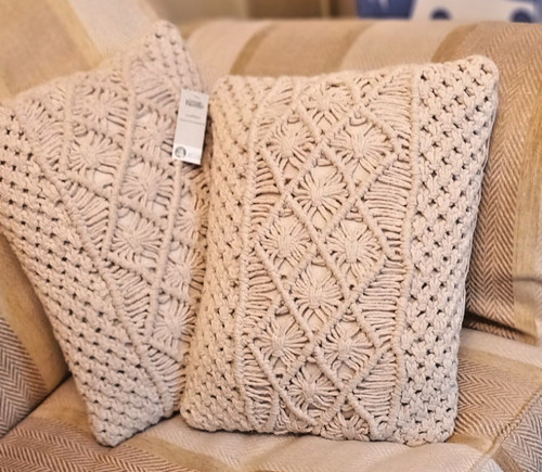 Pair cushions handcrafted - cushions,