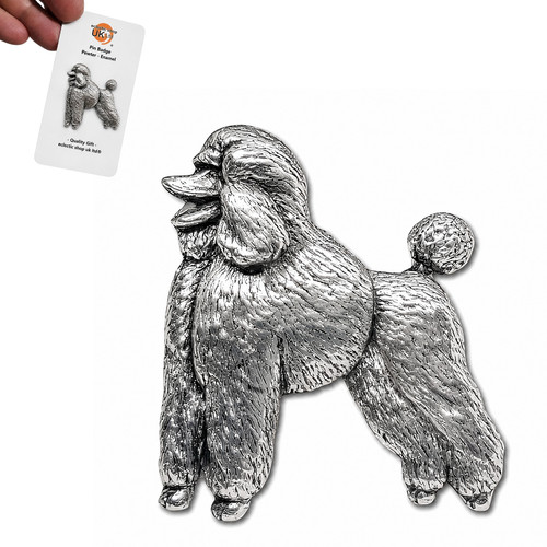 Standard poodle dog - pin, badge