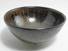 Japanese Ceremony Matcha Tea Bowl Ryukin Tenmoku by Arakawa Akira New