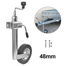 Heavy Duty Jockey Wheel with Clamp Top Wind Caravan Trailer Puncture Proof Tyre
