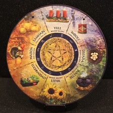 Pentagram Astrological Pendulum Board Divination - Witchy Pagan Wiccan Altar