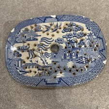 Willow Pattern Meat Drainer